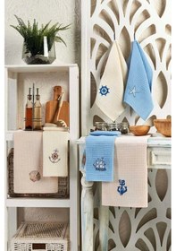 Resim 6 Parça Mutfak Kurulama Bezi 30 X 50 Cm Deniz Renkli 