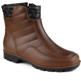 Resim Gezer Içi Yünlü Lastik Bot Kahverengi Su Geçirmez Avcı-balıkçı-kampçı 