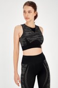Resim MARATON Slimfit Kadın Bisiklet Yaka Kolsuz Siyah Bra 813054 