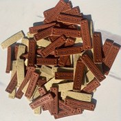 Resim 20 Adet El Yapımı Suni Deri Etiketler Eşarplar & Şapkalar İçin - Dikdörtgen PU Logo Yamaları, DIY Dikiş & Örgü Malzemeleri 