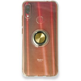 Resim Xiaomi Redmi Note 7 Pro Kılıf Gros Yüzüklü Silikon - Gold 
