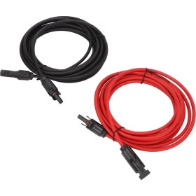 Resim State 6 mm Güneş Paneli (Solar) Paralel Bağlantı Kablosu Çift Taraflı Mc4 Soketli 10 Metre (10 Metre Kırmızı+10 Metre Siyah) 