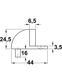 Resim Hafele Kapı Stoperi Zemine Vidalı Parlak Altın 4'lü 