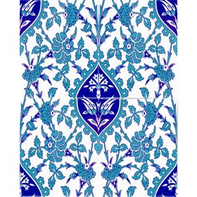 Resim Armada Çini 20x25 Cm Ac 1042 Mavi Beyaz Kütahya Çini Seramik Karo 