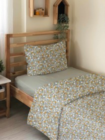 Resim Evmila Minik Çiçekler Desenli Nevresim Takımı - 160x220cm Nevresim +50x70cm Yastık Kılıfı+100x200cm Çarşaf 