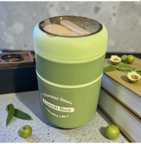 Resim Tohana Kulplu Çelik Sefer Tası - Yemek Termosu Saklama Kabı 2 Katlı Yeşil 710 Ml. 304 Paslanmaz Çelik Pembe 