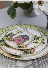Resim The Mia Palma Pasta Tabağı 6lı Set 19 Cm Çok Renkli 