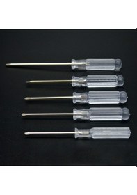 Resim Yuntech01 Bilgisayar Ve Cihaz Tamiri İçin 5'li Mini Tornavida Seti - 3.0, 2.5, 2.0 Çaplı Artı Ve Eksi Uçlar Plastik + 45 Çelik 