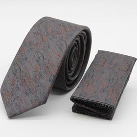 Resim İmza Antrasit - Bordo Desenli 6 Cm Kravat 1090255110 