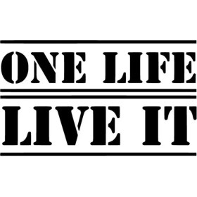 Resim One Life Live It Duvar Dekor Sticker 40 x 24 cm 