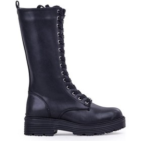 Resim Pierre Cardin Fermuarlı Bağcıklı Kadın Postal Bot Siyah 