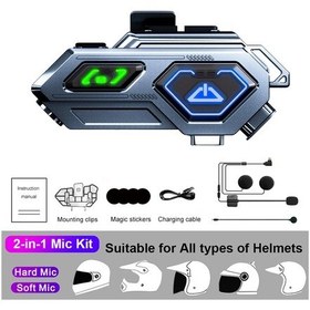 Resim Kebedumeı Motosiklet Kask İnterkom Bluetooth 5.3 İnterkom Kablosuz Single Package 