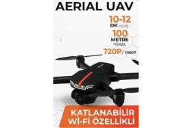 Resim Azurtech Katlanabilir Mini Drone 1080P Hd Kamera ile 100 Metre Uçuş Mesafesi ve 20 Dk Süre 