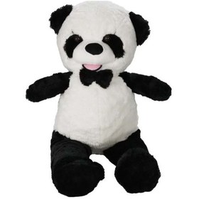Resim Uyku Arkadaşım Sevimli Panda Peluş Oyuncak Dev Boy 75 Cm Siyah 