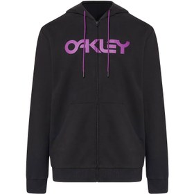 Resim Oakley Teddy Full Zip Hoddie Kadın Siyah Sweatshirt 
