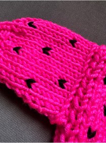 Resim ORGANICMIRA Bebek Neon Pembe Kalpli Ceket El Örgüsü Oversize Salaş Çocuk Hırka 