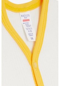 Resim Breeze Erkek Bebek Kadife Yelek Düğmeli 0-3 Ay-9 Ay, Ekru-ekru Ekru 