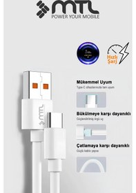 Resim 3a Usb To Type-c Hızlı Şarj Ve Data Aktarım Kablosu 1 Metre Mt438 