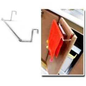 Resim FırsatYeri Krom Kaplı Paslanmaz Metal Havlu Askısı Aparatı 35 cm 2.2 cm Mutfak Dolap Kapağı Takılabilir 