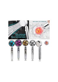 Resim Pervaneli Duş Başlığı 360 Derece Dönebilen Aç Kapa Su Tasarruflu Çok Renkli 