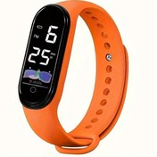 Resim Gaojunshop01 Dokunmatik Ekranlı Digital Led Spor Saati Turuncu 6/25 Gösterim Dayanıklı Pvc Kayış Diğer 