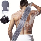 Resim 3 Parça Peeling Vücut Peeling Seti, Banyo Eldiveni ve Duş Lifli ile Sırt Ovma, Derin Temizlik ve Cildi Canlandırma, %100 Kapsama, Kişisel Bakım Banyo Aksesuarları 