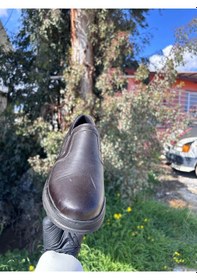 Resim Erkek Bağcıksız Rahat Konforlu Hakiki Deri Klasik Siyah Ayakk... siyah 
