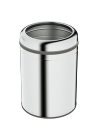 Resim Aqua Bagno Basic Çöp Kovası - Çemberli Tip 8 L, Parlak Krom Paslanmaz Krom 