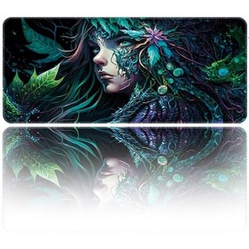 Resim Helixsun Mouse Pad Büyük Boy Gaming Oyuncu XXl 90 x 40 CM Forest-Girl 