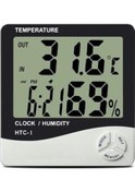 Resim Büro Ev Ofis Hediyesi İçin Dijital Isı Nem Ölçer Termometre Higrometre Saat 