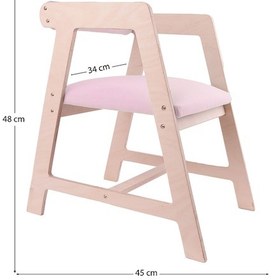 Resim Montessori Çocuk Ahşap Oyun Etkinlik Çalışma Masası,saklama Alanlı, Pembe Sandalye Ahşap 