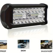 Resim 120 W 17.78 cm Araba LED Çalışma Işık Çubuğu Spot Taşkın Kirişler Combo Off-road SUV Kamyon Offroad Spot Işığı 