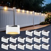 Resim 10 Adet Güneş Enerjili Dış Mekan Bahçe Işıkları, Ev Bahçe Dekorasyon Merdiven Güverte Işıkları, Koridor Duvar Işıkları, Ray Dekoratif Işıklar, Festival Dekorasyon Atmosfer Işıkları 