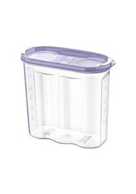 Resim 2 Kapaklı Ölçekli Erzak Kuru Gıda Saklama Kutusu Kabı - 1,7 Litre - Sa935 Şeffaf 