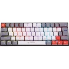 Resim Torima Oyuncu Klavyesi Rgb Işıklı Mekanik Şarjlı Kablosuz Blue Switch Q Klavye TK11 Beyaz 