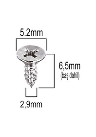 Resim Aletçantam Havşa Başlı Küçük Mini Sac Vida Yhb 2.9x6.5 -500 Adet 