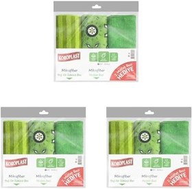 Resim Çok Amaçlı Mikrofiber Mutfak Bezi 3'lü Ekonomik İz Bırakmaz, Ekstra Emici, Hızlı Kuruyan Mikrofiber Temizlik Bezi, Mutfak, Ofis, Kafe, Otel (3 paketi) 