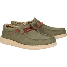 Resim Erkek Oxford ( Klasik) HD.41873-337 Hey Dude Wally Waxed Canvas Olive 