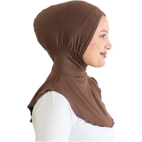 Resim Modish Group Kadın Boyunluklu Hijab Tesettür Pratik Spor Bone - Sarı KAhverengi 