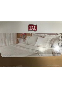 Resim Taç Çift Kişilik Jakar Pike Takımı Alida Ekru 