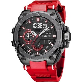 Resim Rogfer Smael 8060 Su Geçirmez Spor Alaşım Erkekler İzle Aydınlık Ekran Hd Ayna İzle Kırmızı Çok Renkli Çok Renkli 