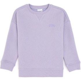 Resim U.S. Polo Assn. Kız Çocuk Lila Şardonlu Bisiklet Yaka Basic Sweatshirt 50297451-VR034 