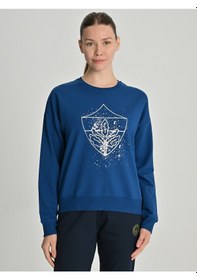 Resim Fenerium Kadın Trıbun Metalik Baskılı Sweat Mavı 