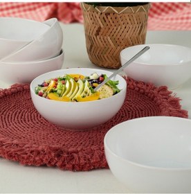 Resim Keramika Mat Beyaz Delta Çorba Kasesi 14 Cm 6 Adet 