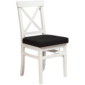 Resim Alaçatı Sandalye Beyaz - Siyah 