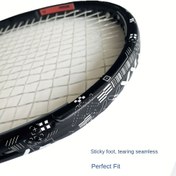 Resim Kreatif Desen Tenis Raketi PU Baş Bantı, Tenis Eğitimi için Raket Kenar Koruyucu 