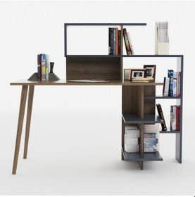 Resim Lagomood Uzay Çalışma Masası Antrasit-Ceviz 