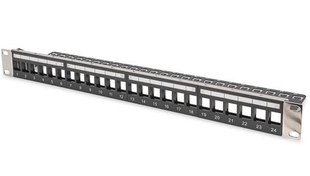 Resim Dn-91411-Lf Digitus Modüler Patch Panel, Zırhlı, 24-Port Boş, 1U, Kabinete Monte Edilebilir, Şeffaf Etiket Alanına Sahip, Siyah Renk&Lt;Br&Gt;Digitus Modular Patch Panel, Shielded, 24-Port Blank, 1U, Rack Mount, Transp. Label Field, Black 