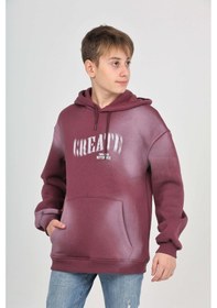 Resim Toontoy Kids Toontoy Erkek Çocuk Pistole Baskılı Sweatshirt Mor 
