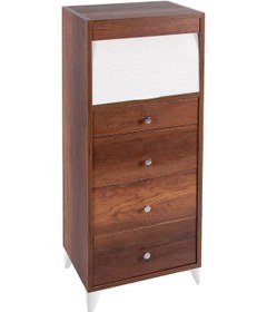 Resim Ahşap Bombeli Çekmeceli Mutfak Kiler Dolabı Ekmeklik Barok Ceviz (485409889) 